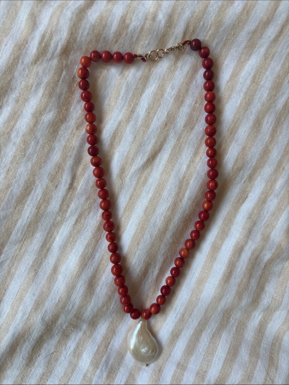 Rosalie jade pearl necklace